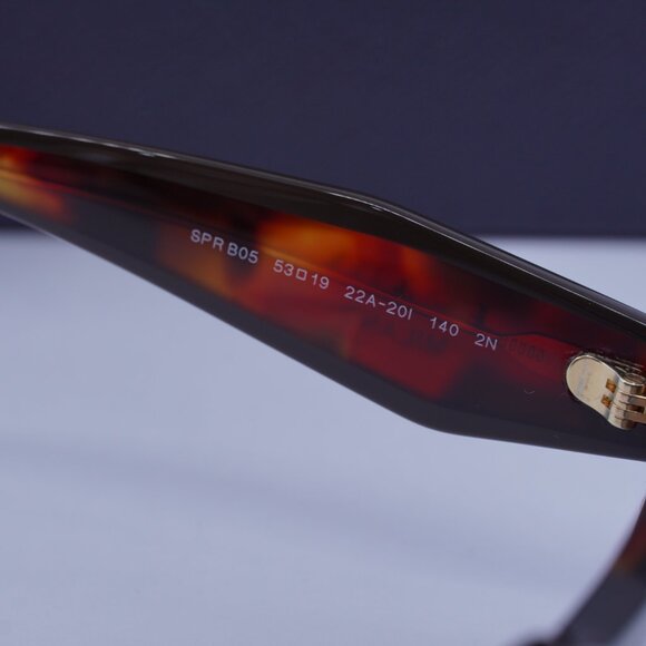 Prada PRB05S 22A20I Rectangle Sunglasses – Poppy Havana/Purple Brown - Picture 7 of 10